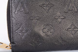 Authentic Louis Vuitton Black Empreinte Leather Zippy Wallet