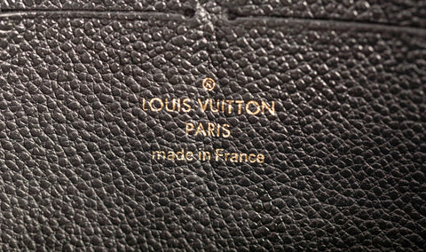 Authentic Louis Vuitton Black Empreinte Leather Zippy Wallet