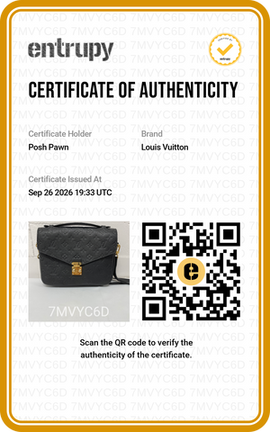 Authentic Louis Vuitton Pochette Métis Black Monogram Empreinte Leather