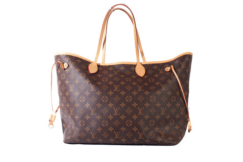 Authentic Louis Vuitton Neverfull GM Monogram Canvas Tote Bag