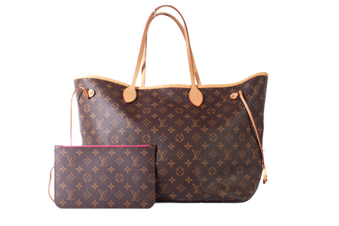 Authentic Louis Vuitton Neverfull GM Monogram Canvas Tote Bag