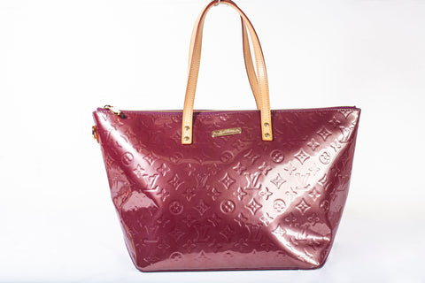 Authentic Louis Vuitton GM Monogram Vernis Bellevue Violette Tote Bag