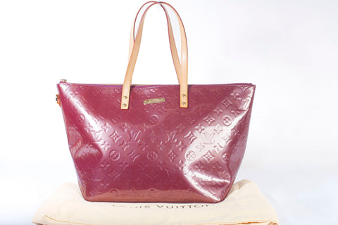 Authentic Louis Vuitton GM Monogram Vernis Bellevue Violette Tote Bag