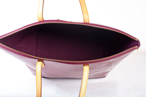 Authentic Louis Vuitton GM Monogram Vernis Bellevue Violette Tote Bag