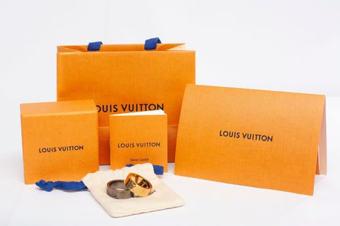 Authentic Louis Vuitton M00514 LV logo Instinct Two Set Rings Gold