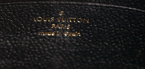 Authentic Black Louis Vuitton Monogram Empreinte Rosy Wallet On Chain