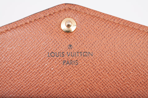 Authentic Louis Vuitton Monogram Canvas Sarah Wallet