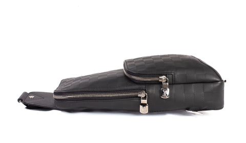 Authentic Black Louis Vuitton Damier Infini Avenue Sling Bag