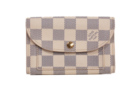 Authentic Louis Vuitton Damier Azur Solo Wallet