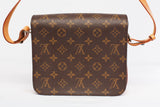 Authentic Louis Vuitton Monogram Cartouchiere MM Shoulder Bag