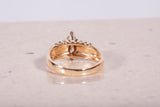 Ladies 14k Yellow Gold .75CT Marquise Cut Diamond Ring