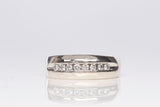 Men's 14k Yellow Gold Round Cut Diamond Channel Set Ring .24 TCW