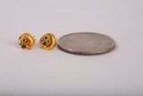 Ladies 22k Yellow Gold Crescent Moon and Star Stud Earrings