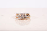 10k Yellow Gold Multi-Cut Diamond Engagement Ring