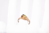 Ladies 14k Yellow Gold Multistone Leaf Design Ring