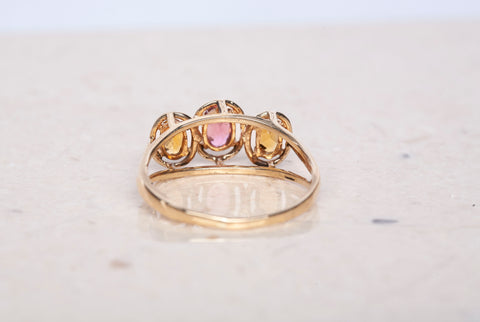 Ladies Citrine & Pink Sapphire 10k Yellow Gold Ring – Posh Pawn