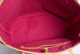 Authentic Louis Vuitton Monogram Canvas Neverfull MM Peony Handbag