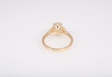New Oval Cut Lab Grown Diamond 2.72 TCW Snowdrift Sett. Engagement Ring 14k Yellow G old