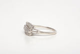 Ladies Antique 14k White Gold Single Cut Diamond Engagement Ring