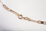 Ladies 18k Yellow Gold Paperclip Style Bracelet