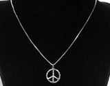 Dainty Sterling Silver .925 Peace Necklace 16"