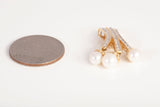 Ladies 14k Yellow Gold Diamond Accent Pearl Enhancer Pendant 0.28CTW