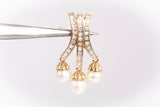 Ladies 14k Yellow Gold Diamond Accent Pearl Enhancer Pendant 0.28CTW