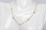 Ladies 18k Yellow Gold Pearl by the Yard 18'' Necklace