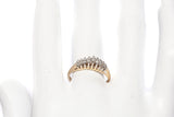 Vintage 14k Two-Tone Pave Diamond Ring .090CTW