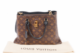 Authentic Louis Vuitton Monogram Flower Tote Black Shoulder Bag