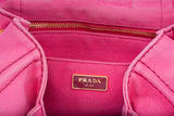 Authentic Pink Prada Canapa Small Logo Tote Bag