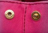 Authentic Pink Prada Canapa Small Logo Tote Bag