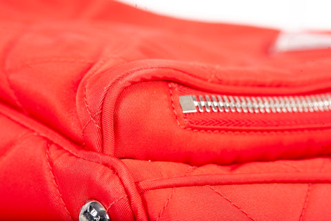 Authentic Ladies Red Prada Quilted Tesstuto Impuntu Mini Backpack