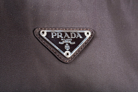 Authentic Prada Vintage Brown Tessuto Nylon Handbag
