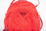 Authentic Ladies Red Prada Quilted Tesstuto Impuntu Mini Backpack