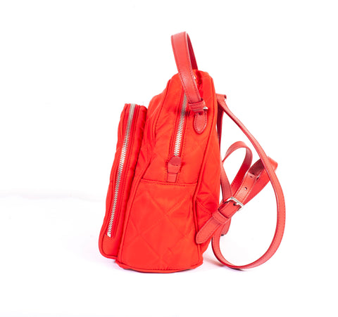 Authentic Ladies Red Prada Quilted Tesstuto Impuntu Mini Backpack