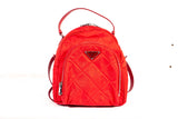 Authentic Ladies Red Prada Quilted Tesstuto Impuntu Mini Backpack