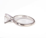 Ladies 14k White 1.03 CT Gold Princess Cut Lab Grown Diamond Engagement Ring