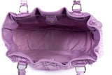 Authentic Christian Dior Light Purple Cannage Quilted Satin Nylon Charming Tote Bag