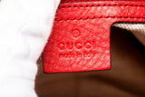 Authentic GUCCI Red Calfskin Leather Soho Chain Tote Bag