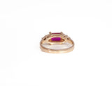 Ruby Diamond Accent 14k Yellow Gold .06 TCW Ring