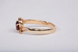 Vintage 14k Yellow Gold Garnet Bypass Ring