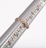 Ladies 14k Rose Gold Infinity Forever Eternity Crossover Stackable Band