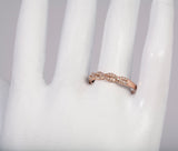 Ladies 14k Rose Gold Infinity Forever Eternity Crossover Stackable Band