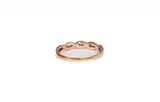 Ladies 14k Rose Gold Infinity Forever Eternity Crossover Stackable Band