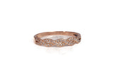 Ladies 14k Rose Gold Infinity Forever Eternity Crossover Stackable Band