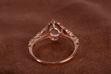 Ladies 10k Rose Gold Pink Morganite with Diamond Accents Engagement Ring