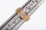 Men's 14k Yellow Gold Lab Grown Diamond Rolex Style Band