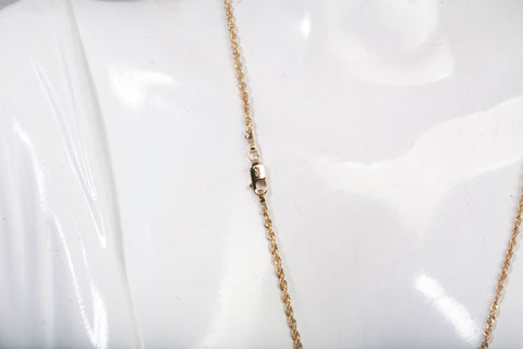 Ladies 14k Yellow Gold Rope Style Chain 16"