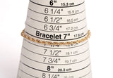 Unisex 14k Yellow Gold Rope Bracelet Size 7"